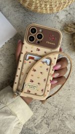 قاب موبایل گل رز فیوره جاکارتی + بندست