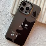 قاب موبایل گربه سیاه و سفید