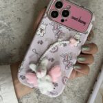 قاب موبایل آیفون خرگوش سوییت بانی + بند عروسکی