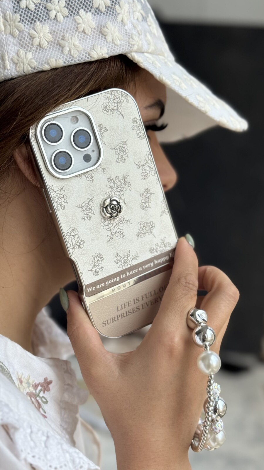 قاب موبایل آیفون کافی رز دورنگ + بندست قاب موبایل آیفون کافی رز دورنگ + بندست - Image 1