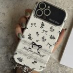 قاب موبایل آیفون بلک رز پاپیون ریز مشکی ( بدون بند )