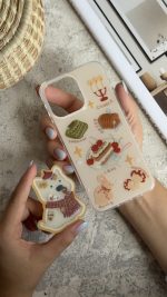 قاب موبایل آیفون کندل کریسمس سگ پاپی + پاپسوکت متحرک - Image 4