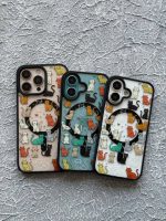 قاب موبایل گربه های رنگی همراه مگسیف