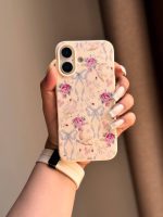 قاب موبایل درنا با ترکیب گل و پاپیون