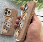 قاب موبایل مخملی گربه های فضول - Image 3