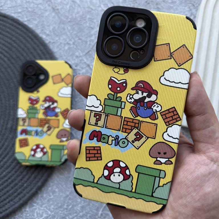 IMG_9762 قاب موبایل کبریتی ماریو زرد - Image 1
