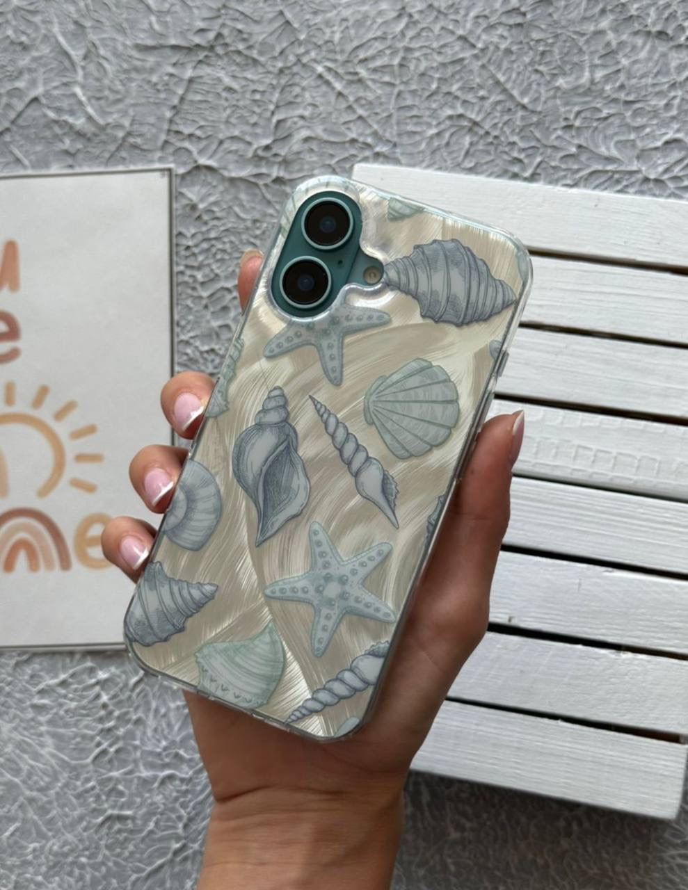 IMG_9771 قاب موبایل صدفی صدف سفید - Image 1