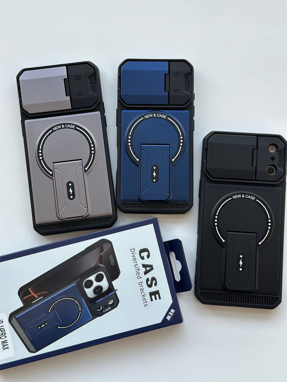IMG_0001 قاب موبایل آیفون کیس شیلد محافظ لنزدار و مگسیف دار و پایه دار - Image 1