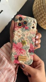 قاب موبایل آیفون گوچی فلاور کبریتی پارچه ای - Image 2