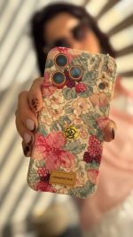 قاب موبایل آیفون گوچی فلاور کبریتی پارچه ای - Image 5
