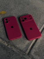 قاب موبایل آیفون سیلیکونی اورجینال پاک کنی چری - Image 3