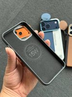 قاب موبایل آیفون سه رنگ نارنجی طوسی مشکی - Image 4