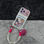 قاب موبایل آیفون گربه اسکاتیش جاکارتی دار + بند و آویزمنگوله ست