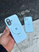 قاب موبایل آیفون سیلیکون مگسیف استنددار آبی - Image 3