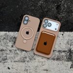 قاب موبایل آیفون سیلیکون مگسیف استنددار موکا