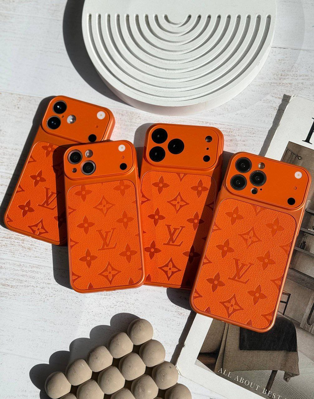 IMG_3047 قاب موبایل لویی ویتون مونوگرام لوگو نارنجی - Image 1