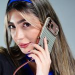 قاب موبایل آیفون چهارخونه سبز این نیز بگذرد + بندست