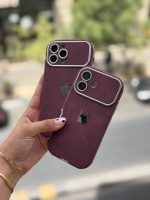 قاب آیفون مخملی زرشکی - Image 2