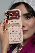 قاب موبایل گل رز فیوره جاکارتی + بندست - Image 2