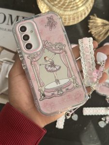 قاب موبایل ( آیفون - سامسونگ ) دختر بالرین جعبه موزیکال بند ست - تصویر 4