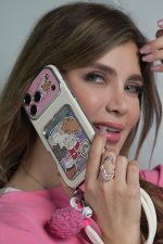 قاب موبایل آیفون گربه اسکاتیش جاکارتی دار + بند و آویزمنگوله - تصویر 7